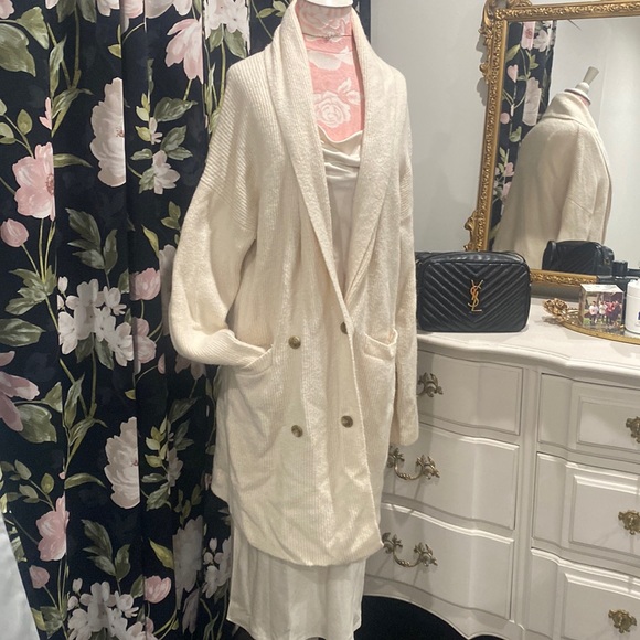 J. Crew Knit Cream Cardigan Size L - Picture 2 of 6